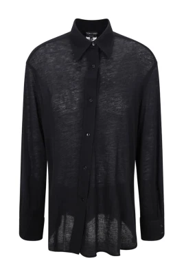 Cashmere Skjorta med Knäppning