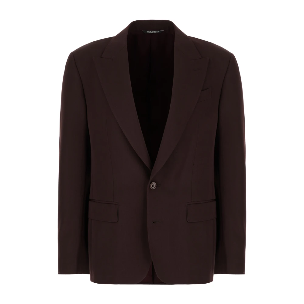 Dolce & Gabbana Men's Brown Blazers, Xl, Sicilia Light Single-Breasted Jacket