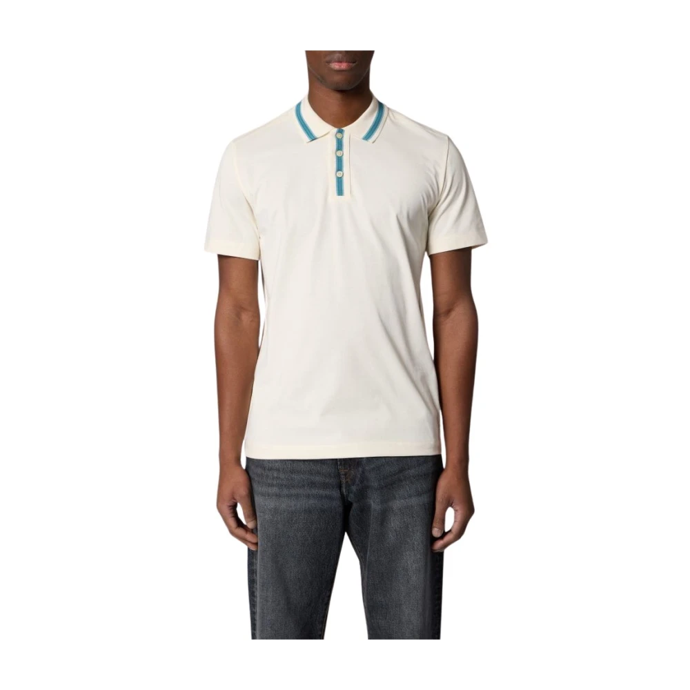 Paul Smith Polo Shirts, Male, L, Contrast Trim Polo Shirt White