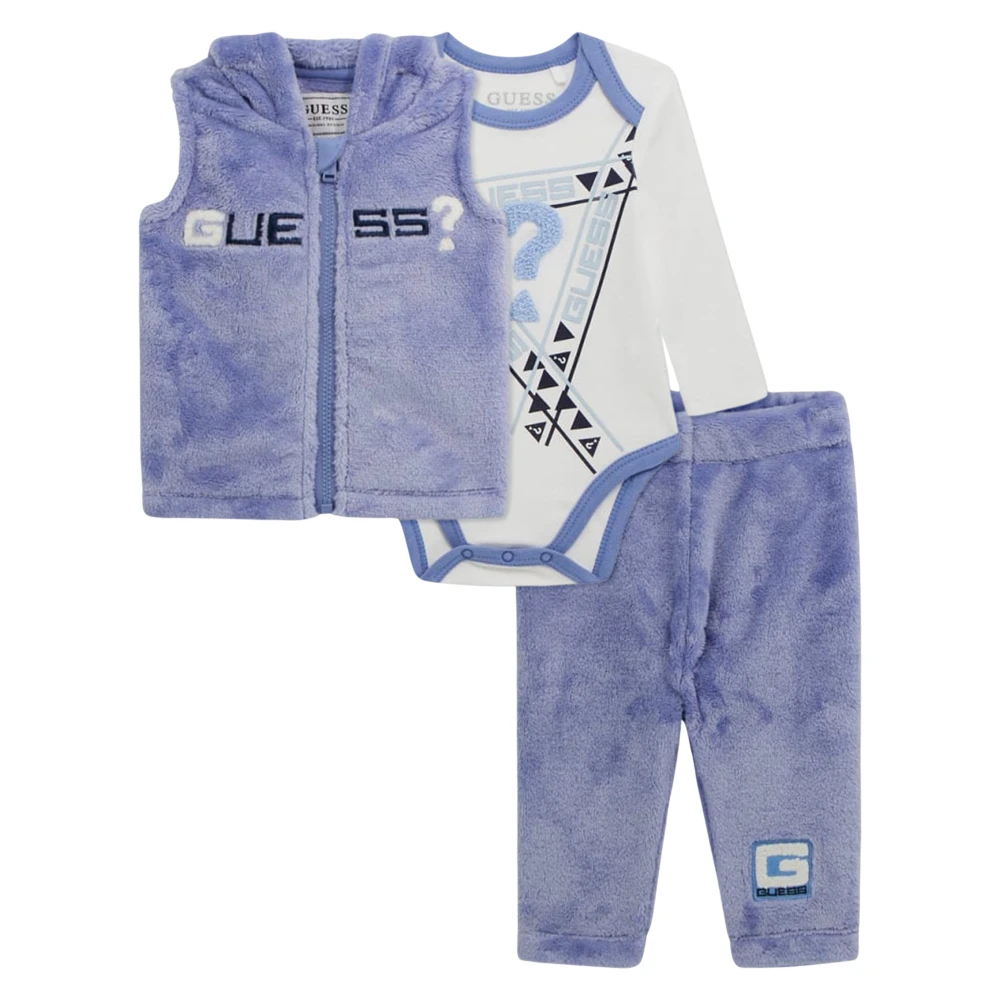 Guess Men's Blue Bodysuit Set For Baby Boys