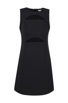 Svart Cutout Mini Klänning