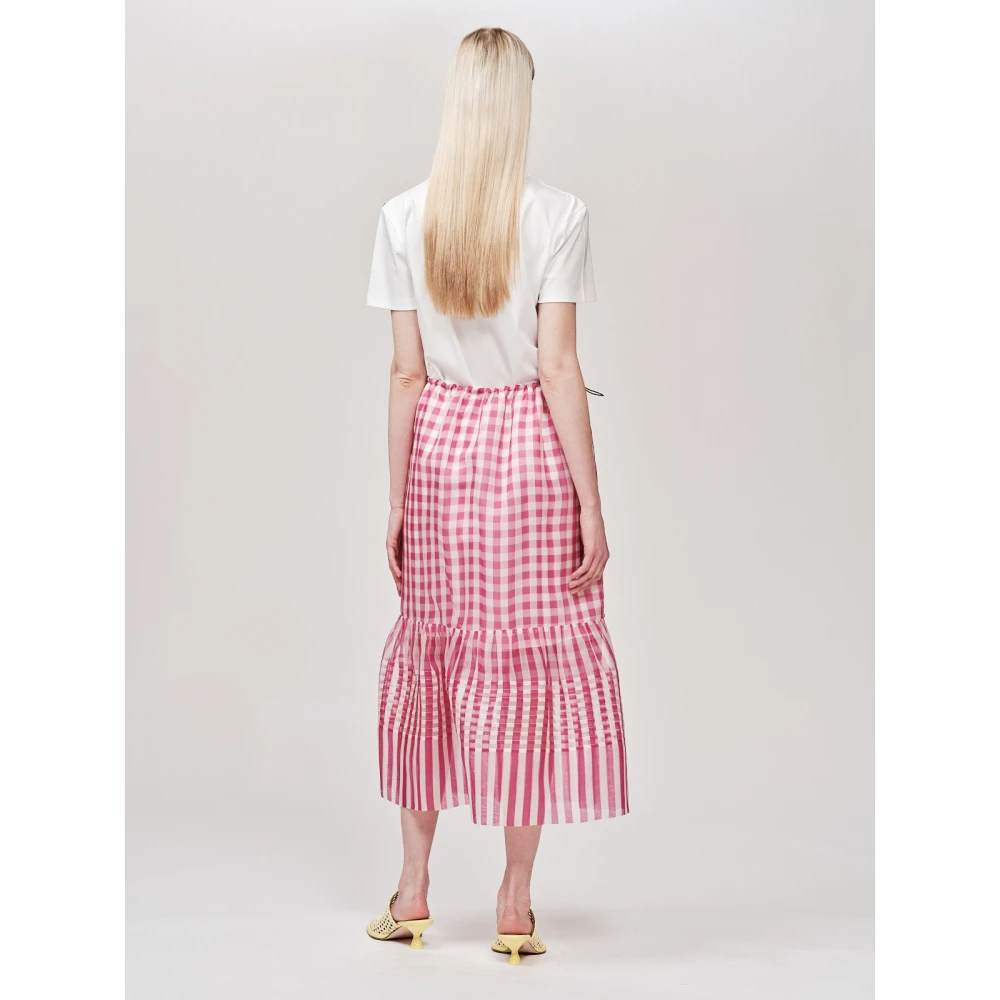 SPORTMAX Adelchi Rok met Stoffen Detail Pink Dames