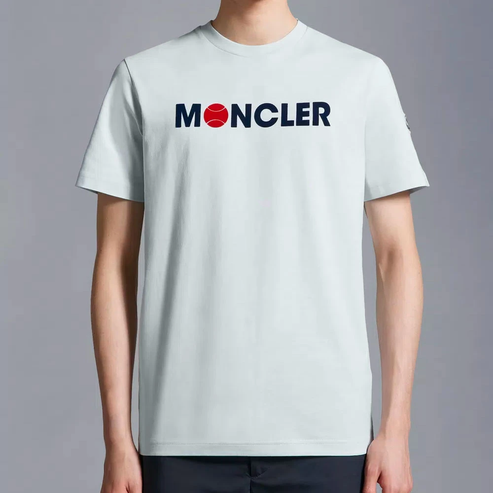 Moncler J1 091 8C00008 829Hp 870C Katoenen T-shirt Green Heren