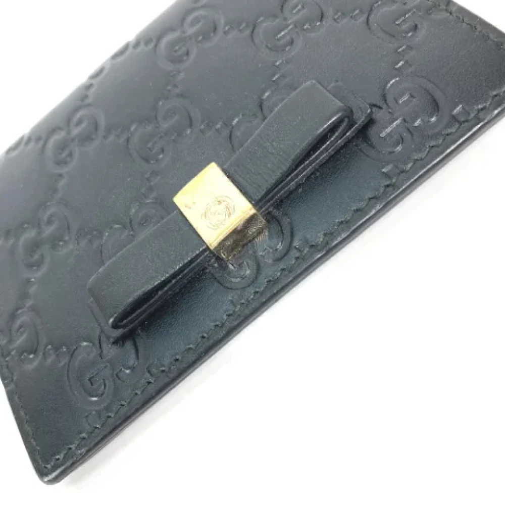Gucci Vintage Pre-owned Leather wallets Black Dames