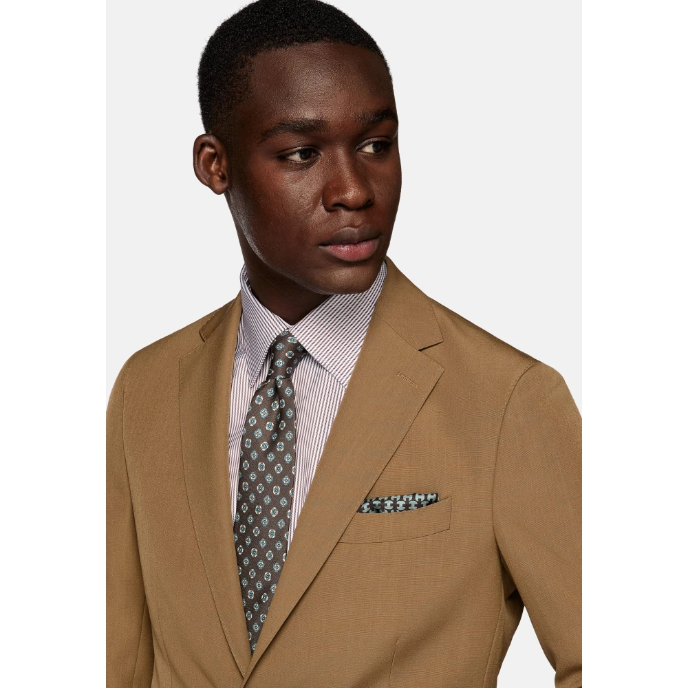Boggi Milano Pak Zuivere Wol Brown Heren