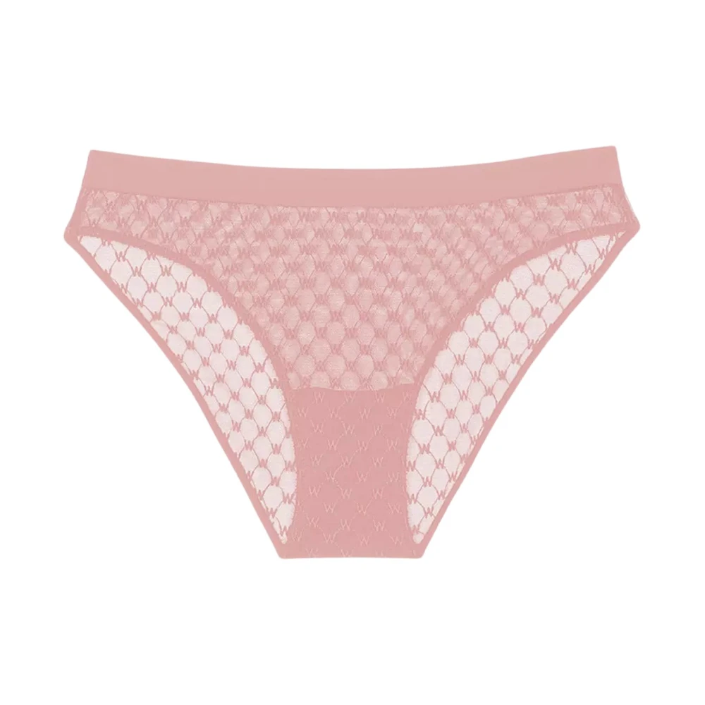 Wolford Roze Sheer Logo Slip Pink Dames