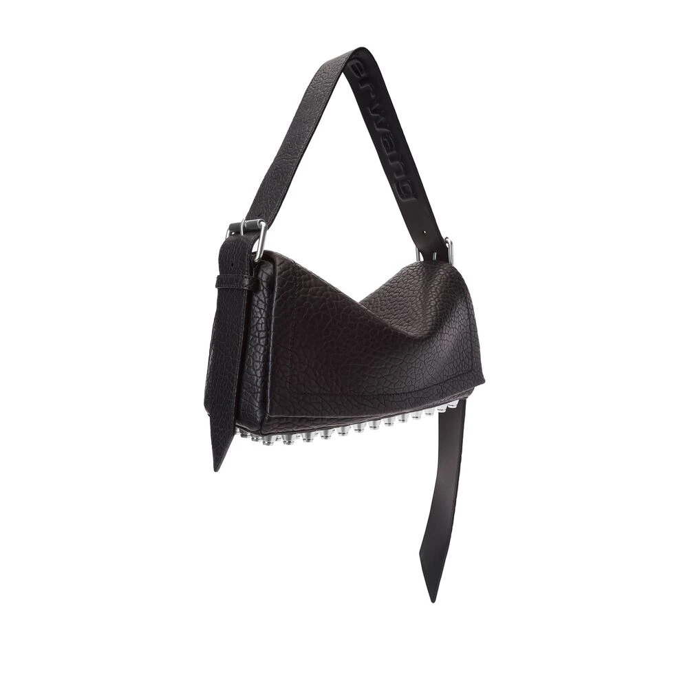 alexander wang Studded Zwarte Leren Schoudertas Black Dames