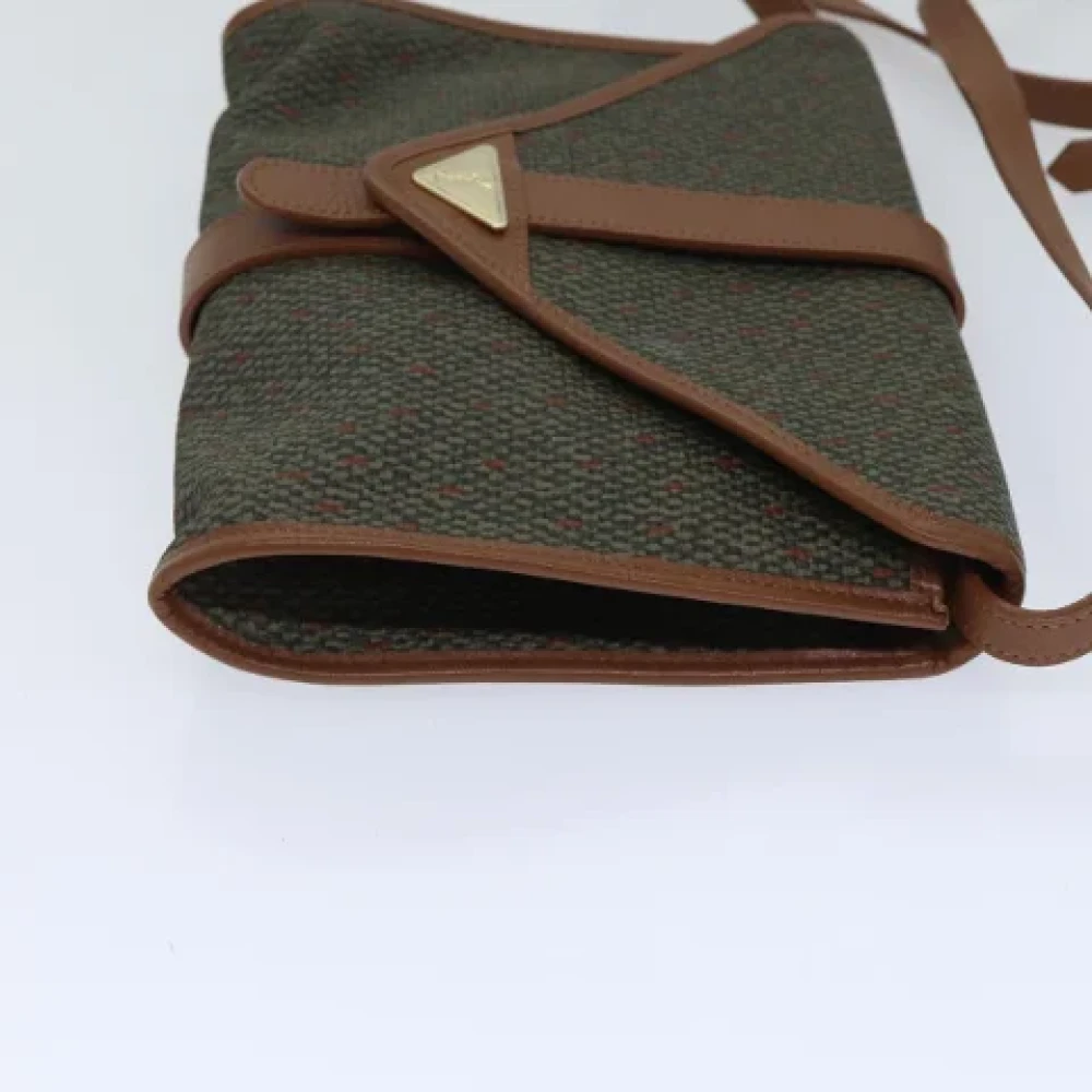 Yves Saint Laurent Vintage Pre-owned Canvas shoulder-bags Green Dames