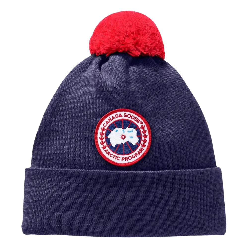 Canada Goose Unisex Blue Pom Toque Hat