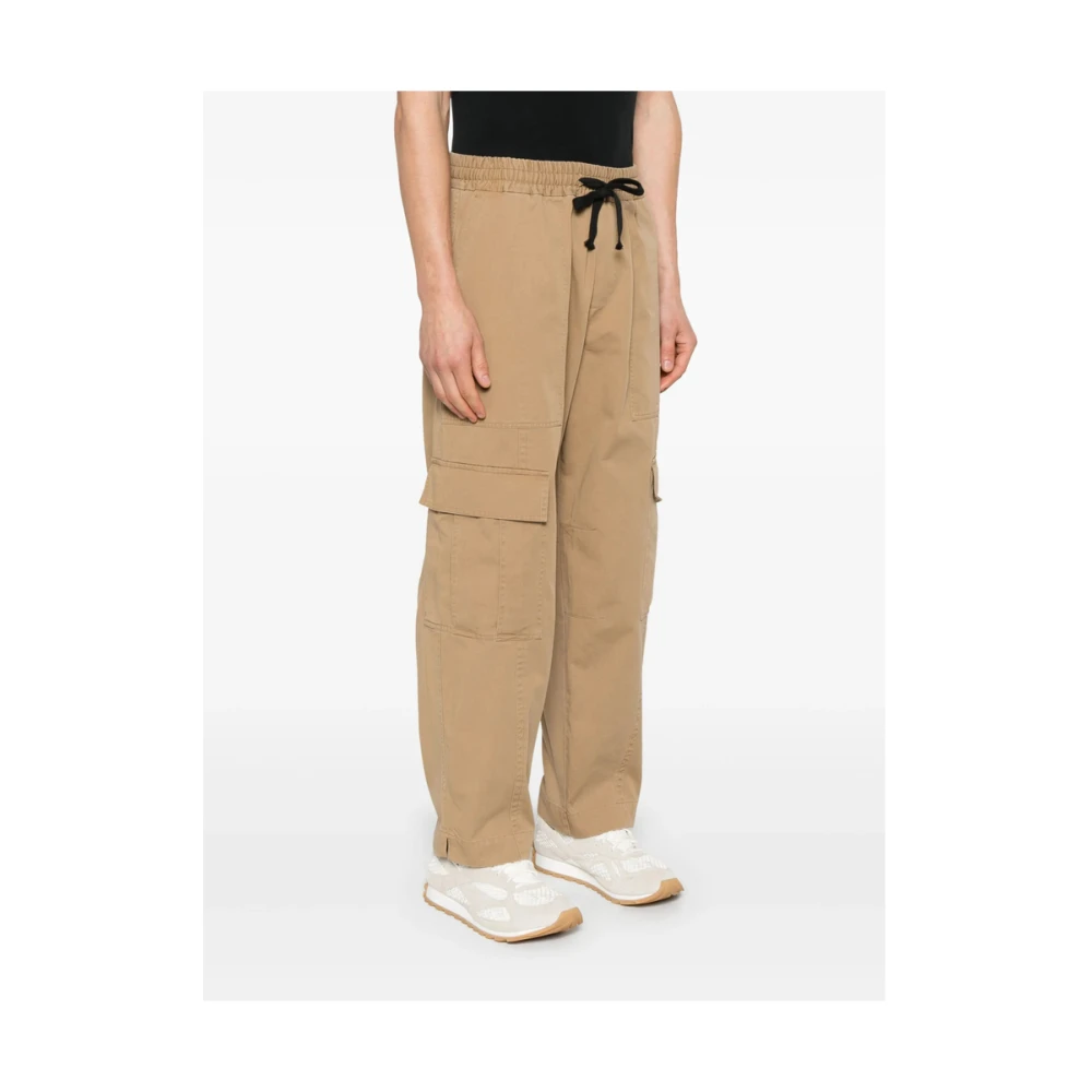 Isabel Benenato Cargo Zak Beige Trekkoord Broek Brown Heren