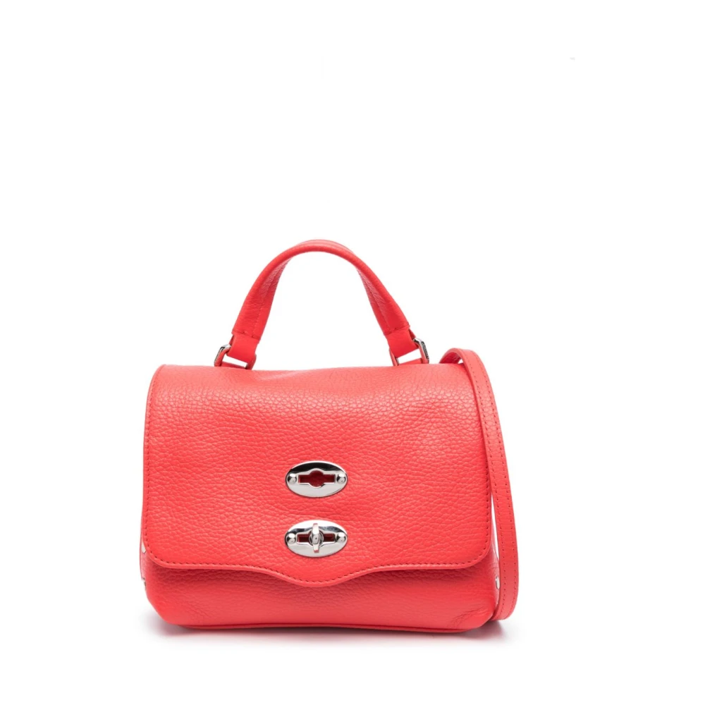 Zanellato Rode Korrelige Leren Postina Baby Tas Red Dames