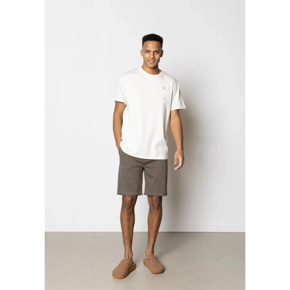 Clean Cut Stretch Jersey Shorts met Zakken Green Heren