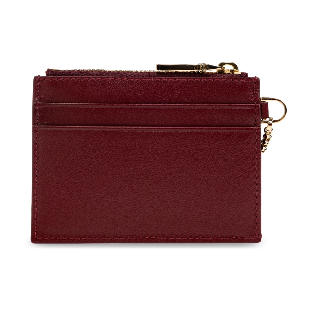 Salvatore Ferragamo Leren kaarthouder met sleutelhanger Red Dames