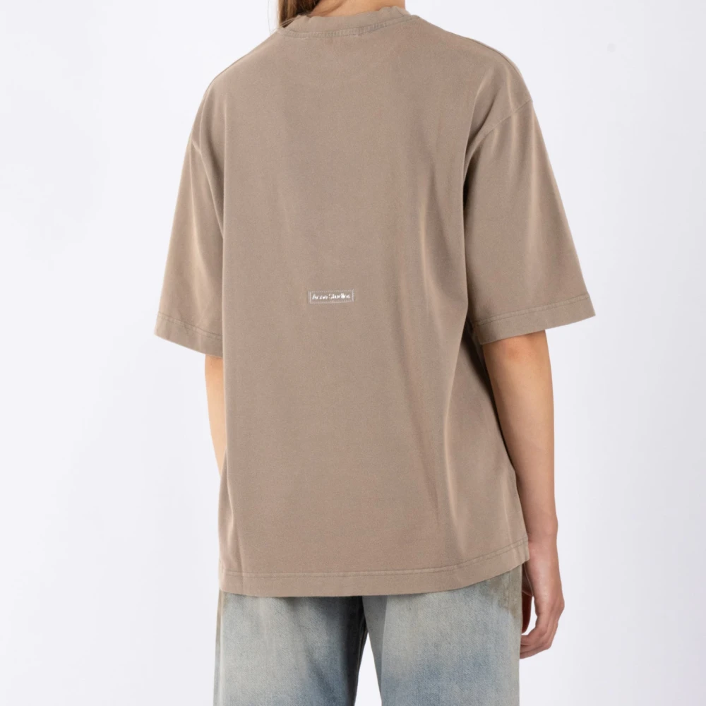 Acne Studios Bruine T-shirt met relaxte pasvorm Brown Dames