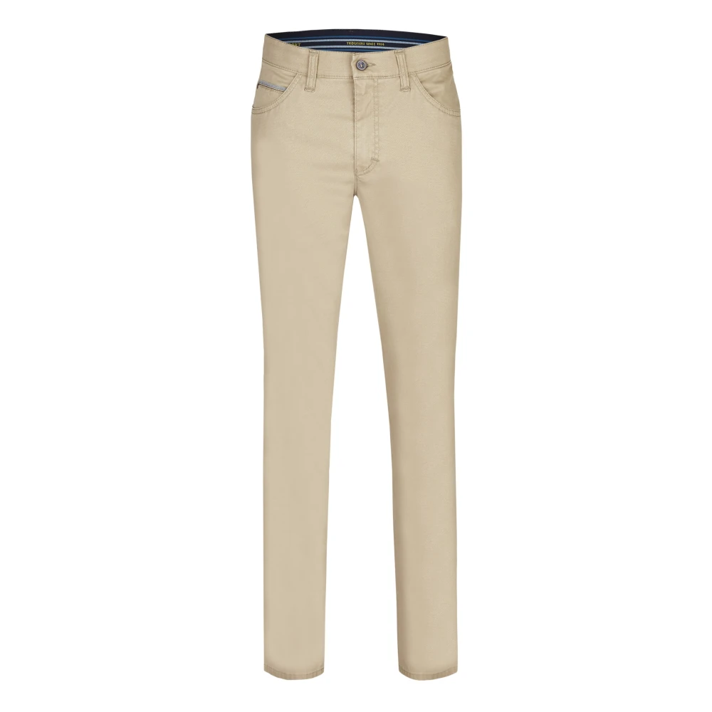 Club of comfort Comfortabele Swing-Pocket Broek met Elastische Tailleband Beige Heren