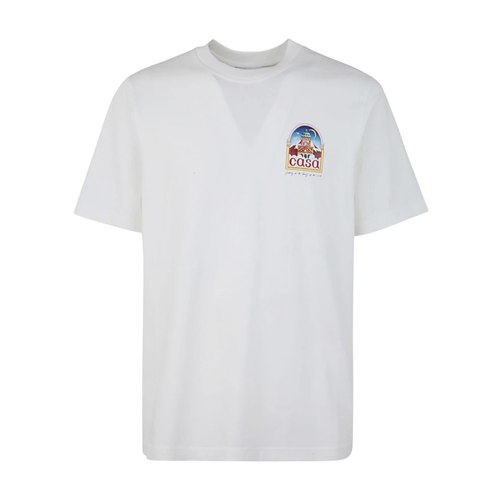 Casablanca Unisex T-shirt met print White Heren