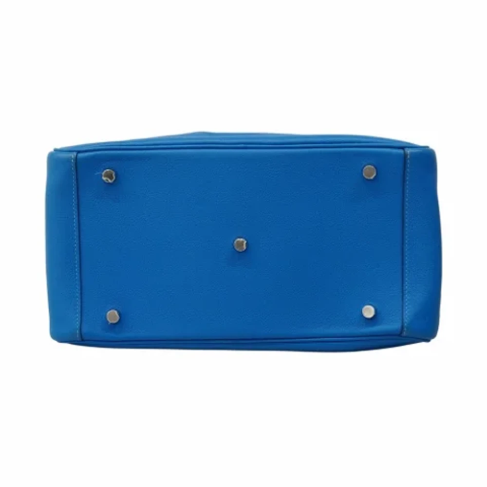 Hermès Vintage Pre-owned Leather handbags Blue Dames