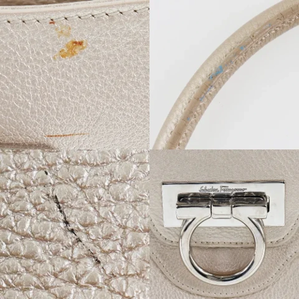 Salvatore Ferragamo Pre-owned Leather handbags Yellow Dames