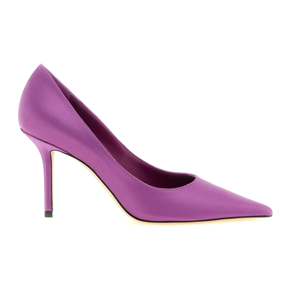 Jimmy Choo Women's Purple Love 85 Satin Pumps - Pumps - 7 Uk - Shoes