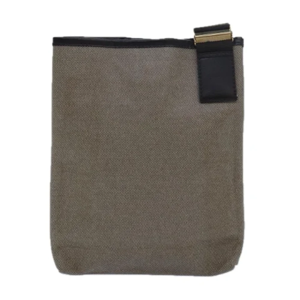 Salvatore Ferragamo Pre-owned Canvas shoulder-bags Gray Dames
