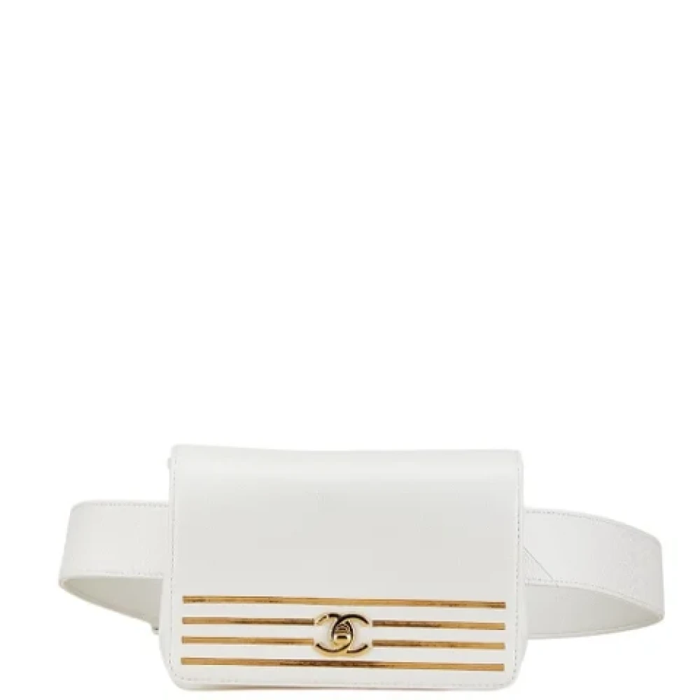 Chanel Vintage Pre-owned Leather chanel-bags White Dames