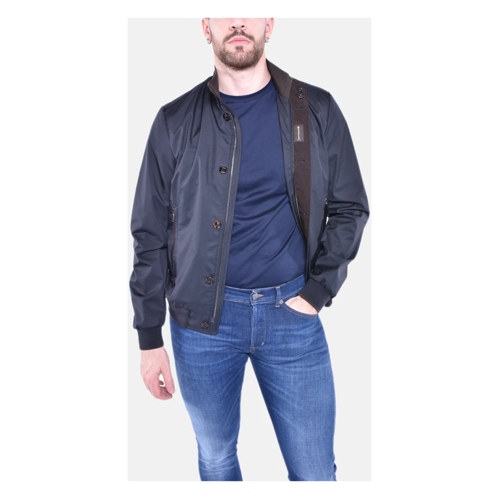 Moorer Waterdichte Bomberjack Donkerblauw Blue Heren