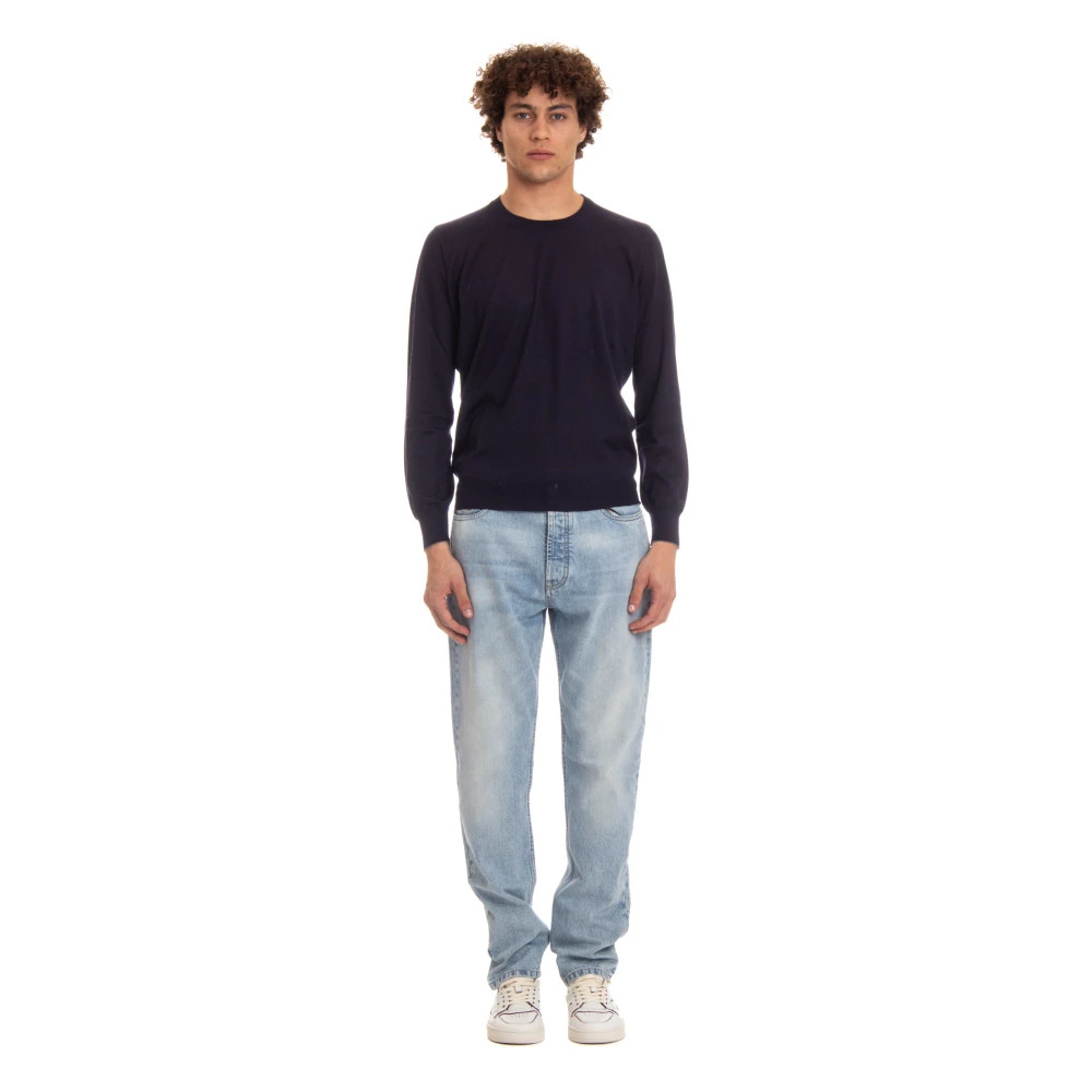 BRUNELLO CUCINELLI Blauwe Sweaters voor Mannen Blue Heren