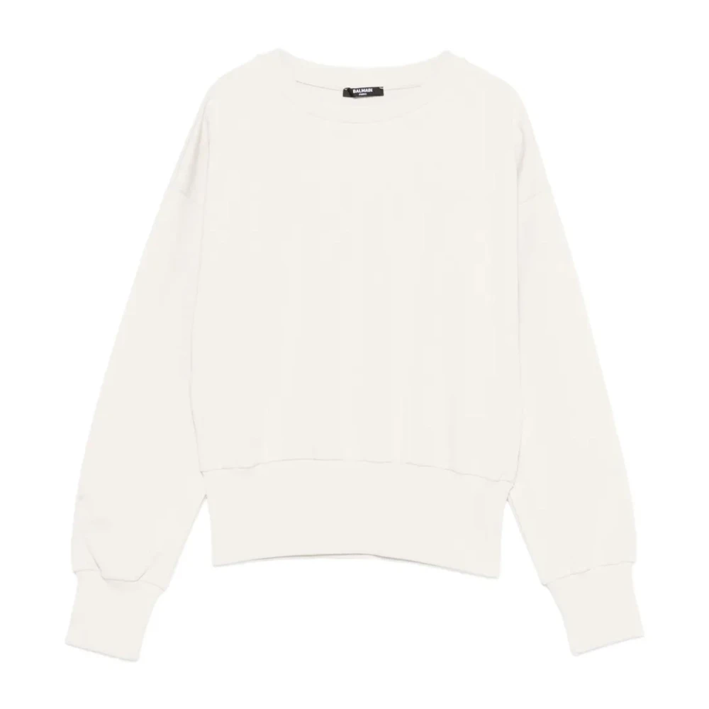 Balmain Girls Beige Embroidered Logo Jumpers - Kids Sweatshirts - 10 Y - Kids