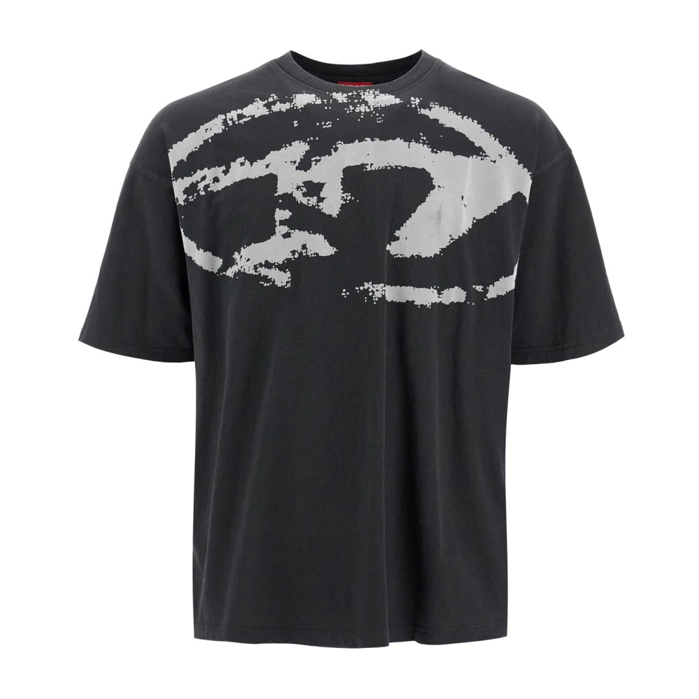 Diesel Flocked Logo T-Boxt-N14 T-Shirt Black Heren