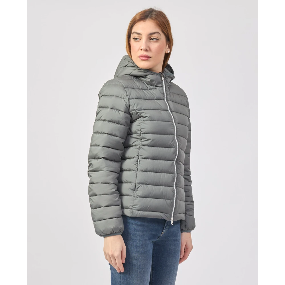 Ecoalf Omkeerbare Grijze Jas Atlantic Stijl Gray Dames
