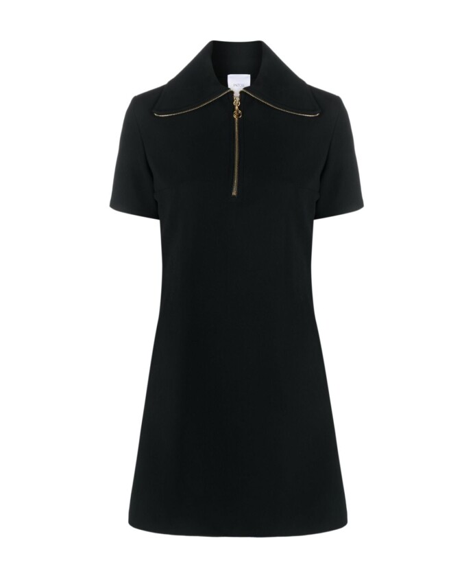 robe-noire-a-manches-courtes-avec-detail-zip