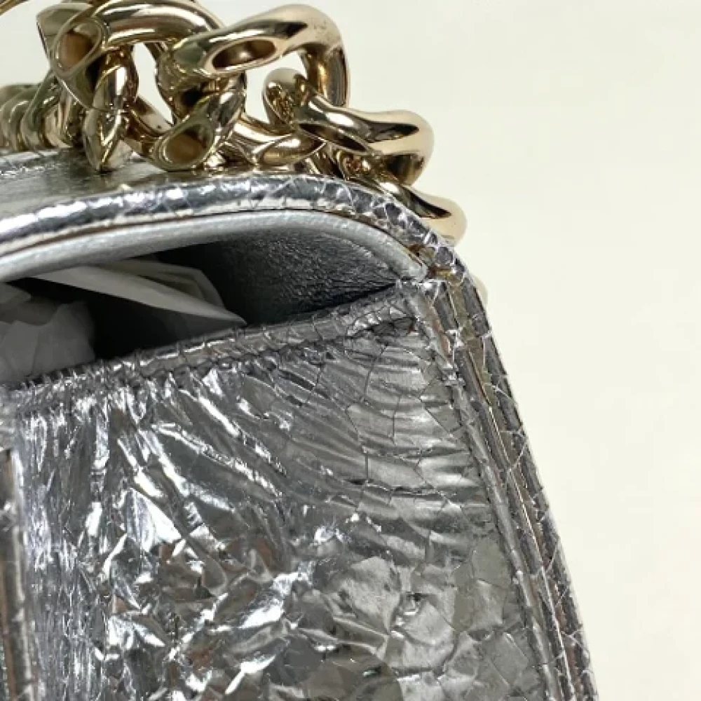 Dior Vintage Pre-owned Leather dior-bags Gray Dames