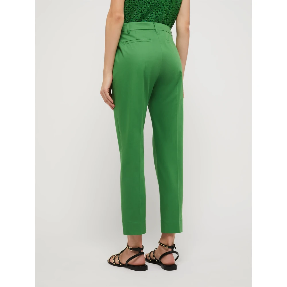 Pennyblack Slim Cotton Satin Chinos Green Dames