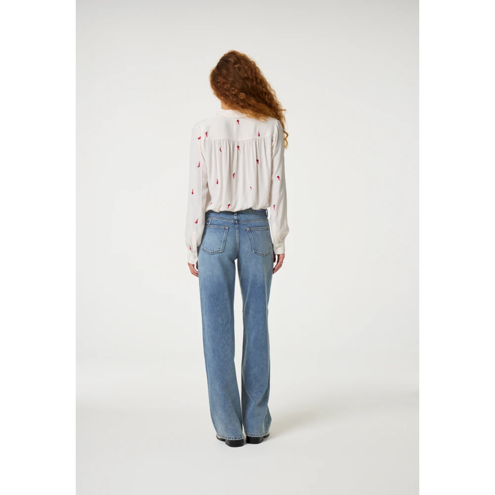 Fabienne Chapot Lot Embro Blouse Beige Dames