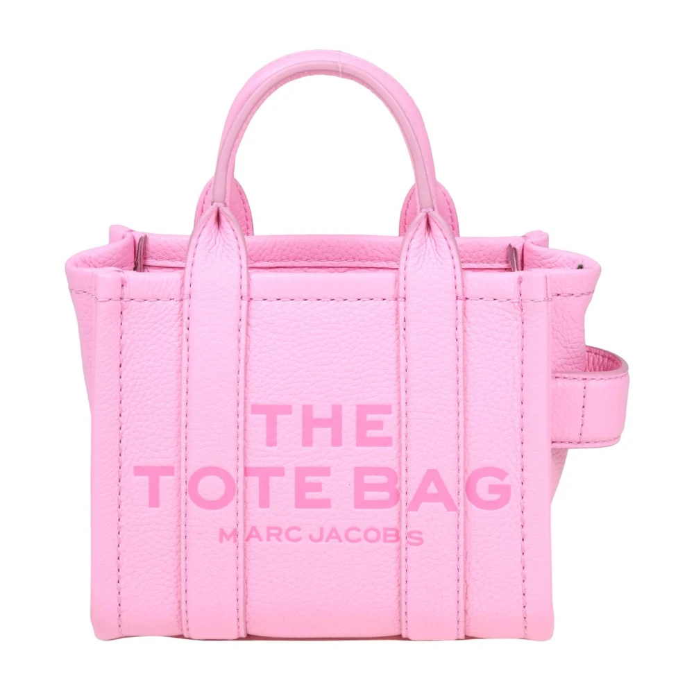 Marc Jacobs Roze leren mini-tote met logo Pink Dames
