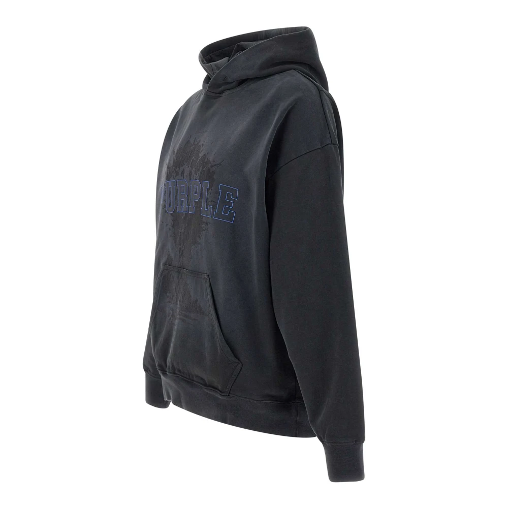 Purple Brand Terry Po Zwarte Sweatshirt Black Heren