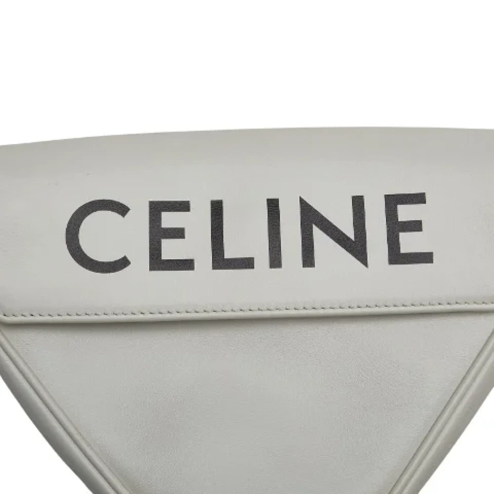 Celine Vintage Pre-owned Leather crossbody-bags White Dames