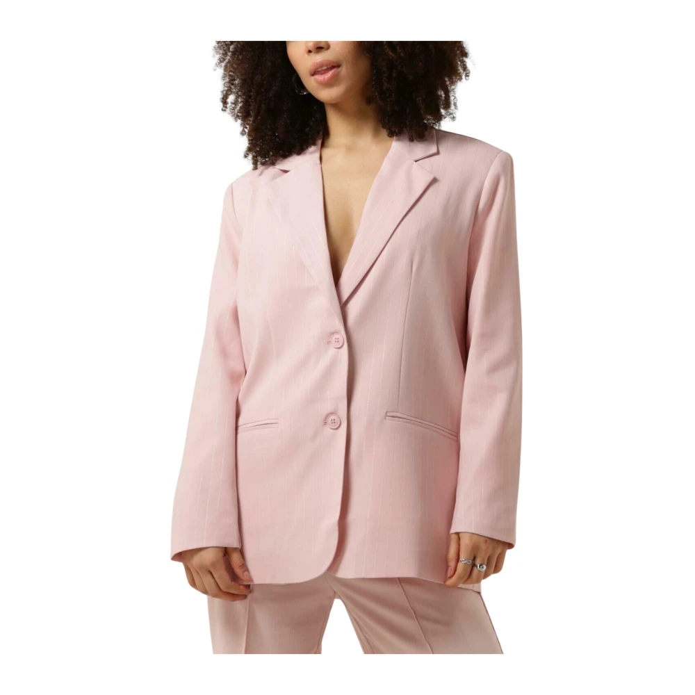 Refined Department Roze Fonkelende Blazer Pink Dames