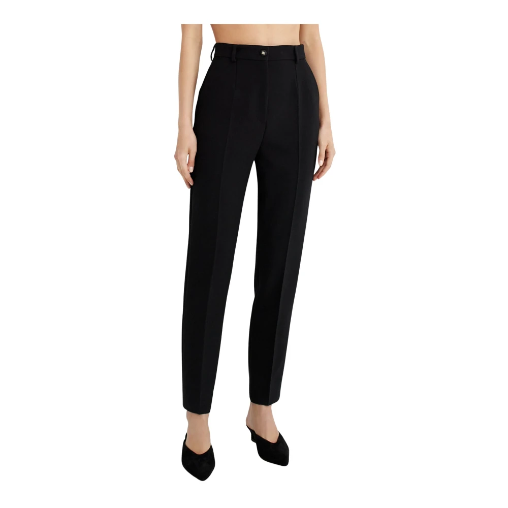 Dolce & Gabbana Femme Noir - Pantalon De Laine Tailleur - Pantalons - Taille: 38 Fr