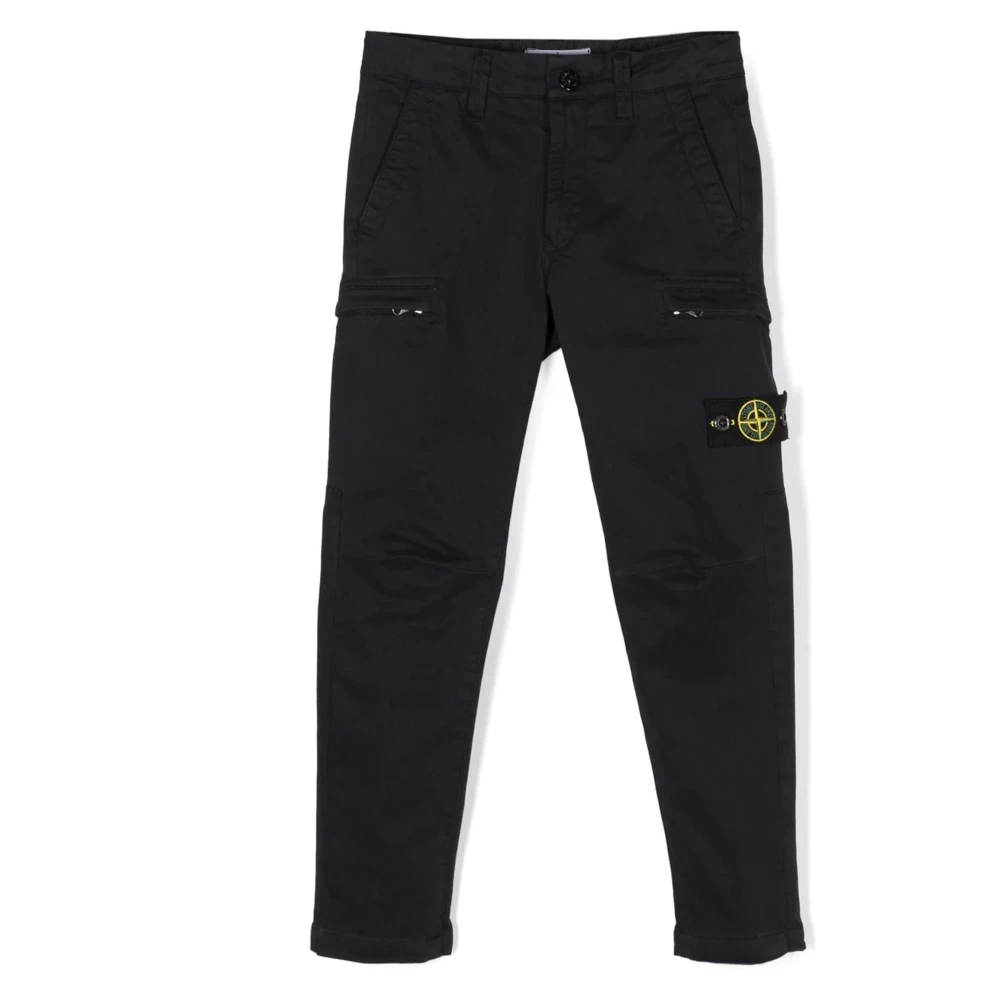 Stone Island Snygga Byxor för Män Black, Pojke