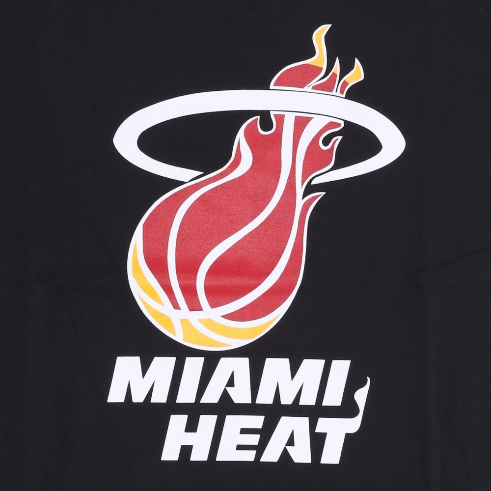 Mitchell & Ness Miami Heat Team Logo Tee Hardwood Classics Black Heren