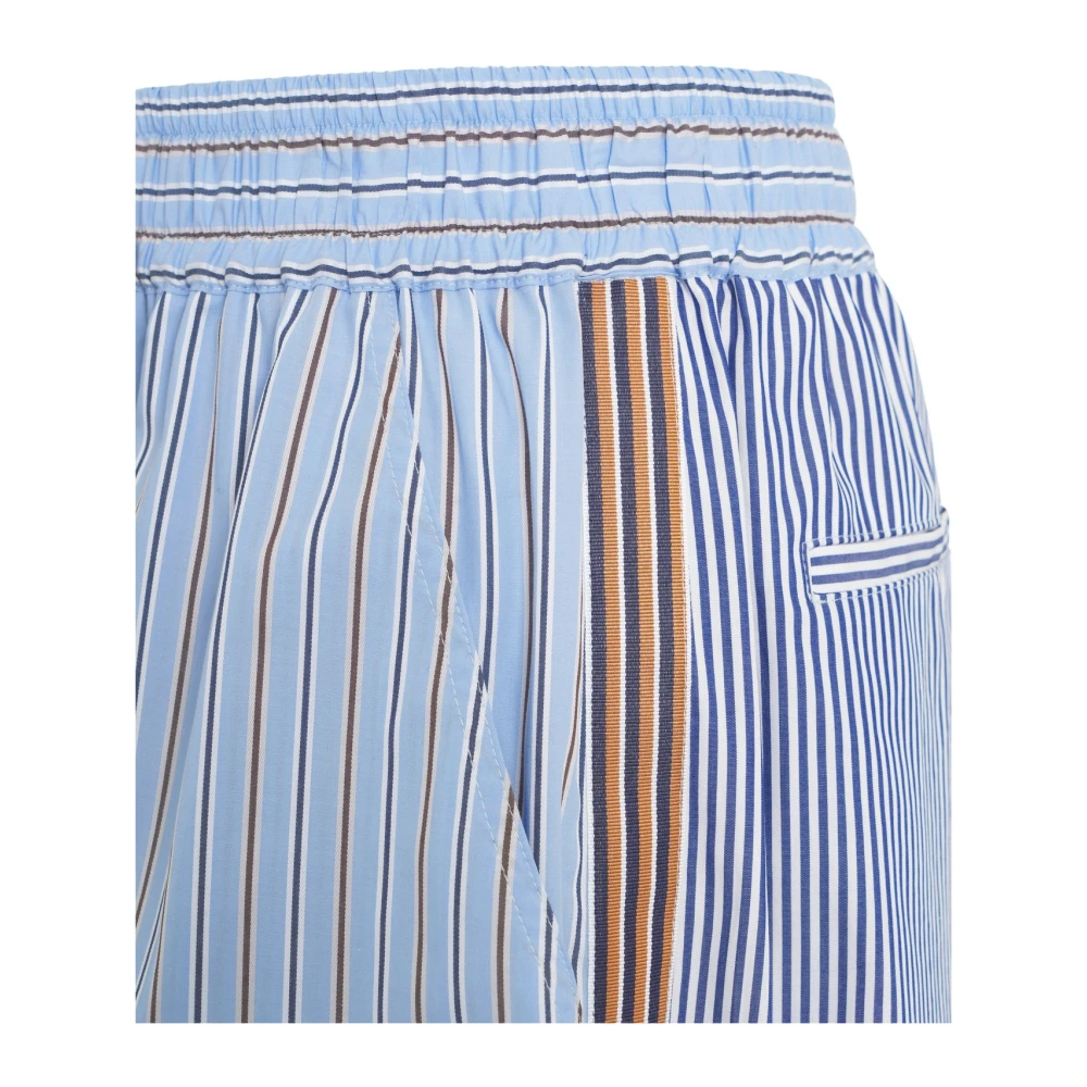 Ottod'Ame Blauwe Katoenen Bermuda Shorts Damesmode Blue Dames