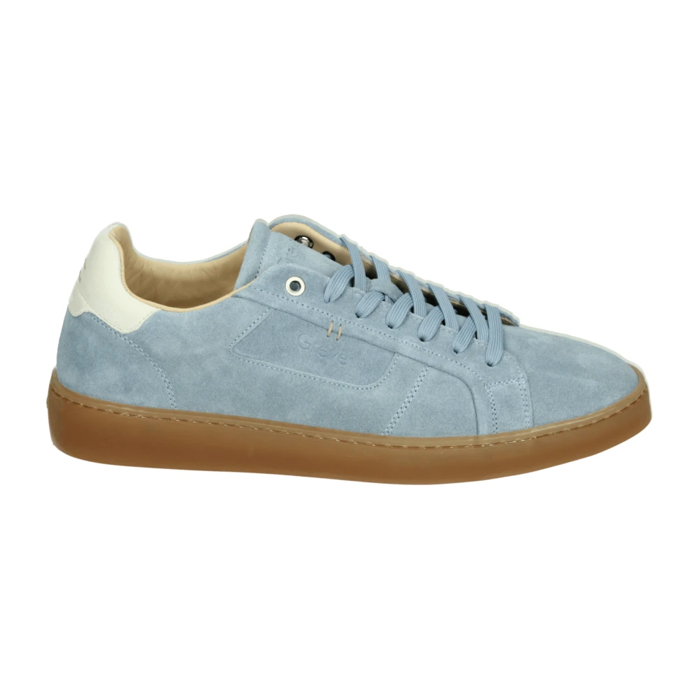 Greve Casual Herenschoenen Lichtblauw Suède Heren Schoenen
