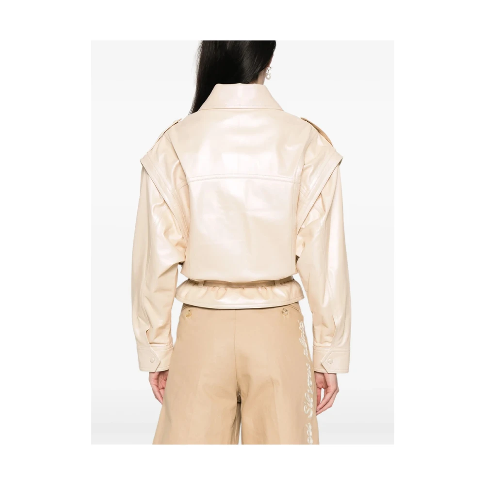 IRO Beige Riem Epauletten Buitenkleding Beige Dames
