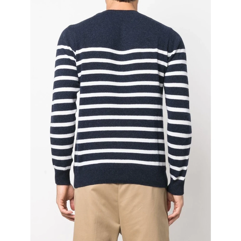 A.p.c. Gestreepte Marineblauwe Trui Blue Heren