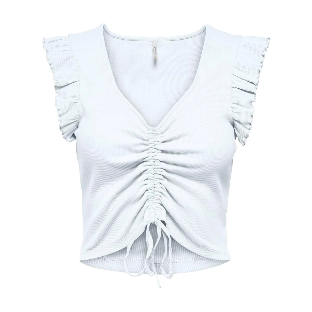 Only Casual Katoenen T-shirt White Dames