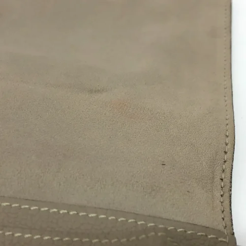 Hermès Vintage Pre-owned Leather wallets Beige Dames