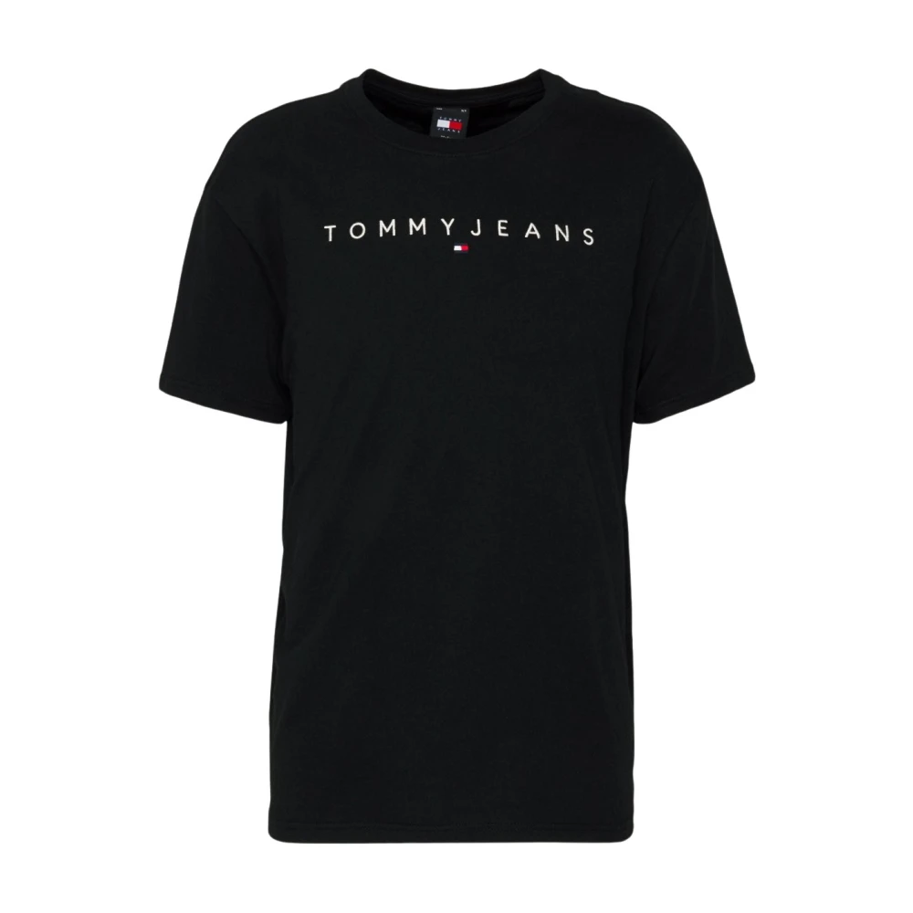 Tommy Jeans Geborduurd Logo Basic T-Shirt Zwart Black Heren