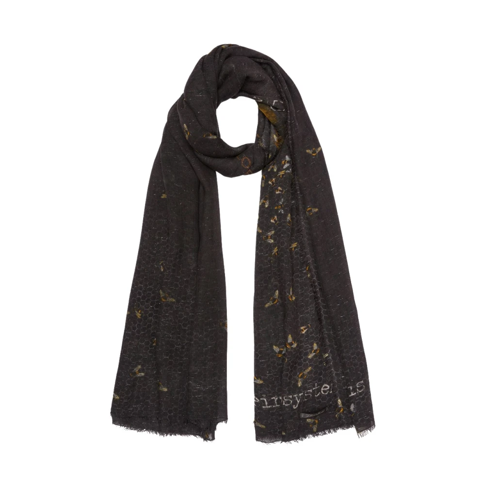 Faliero Sarti Gezellige Winter Sjaals Collectie Black Dames