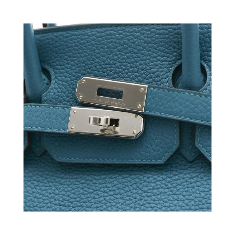 Hermès Vintage Pre-owned Leather handbags Blue Dames